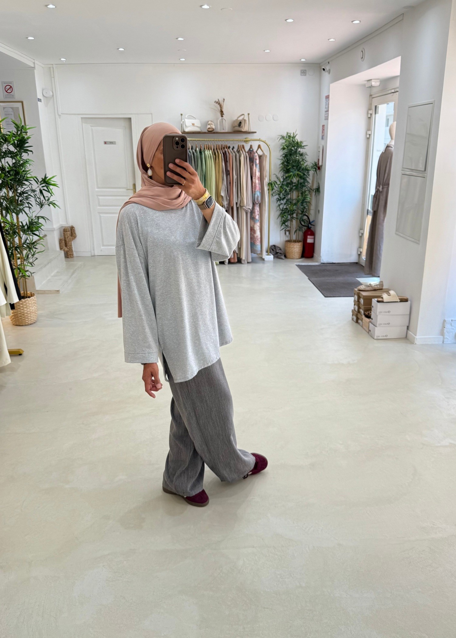 New tee shirt  long gris