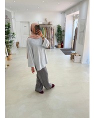 New tee shirt  long gris