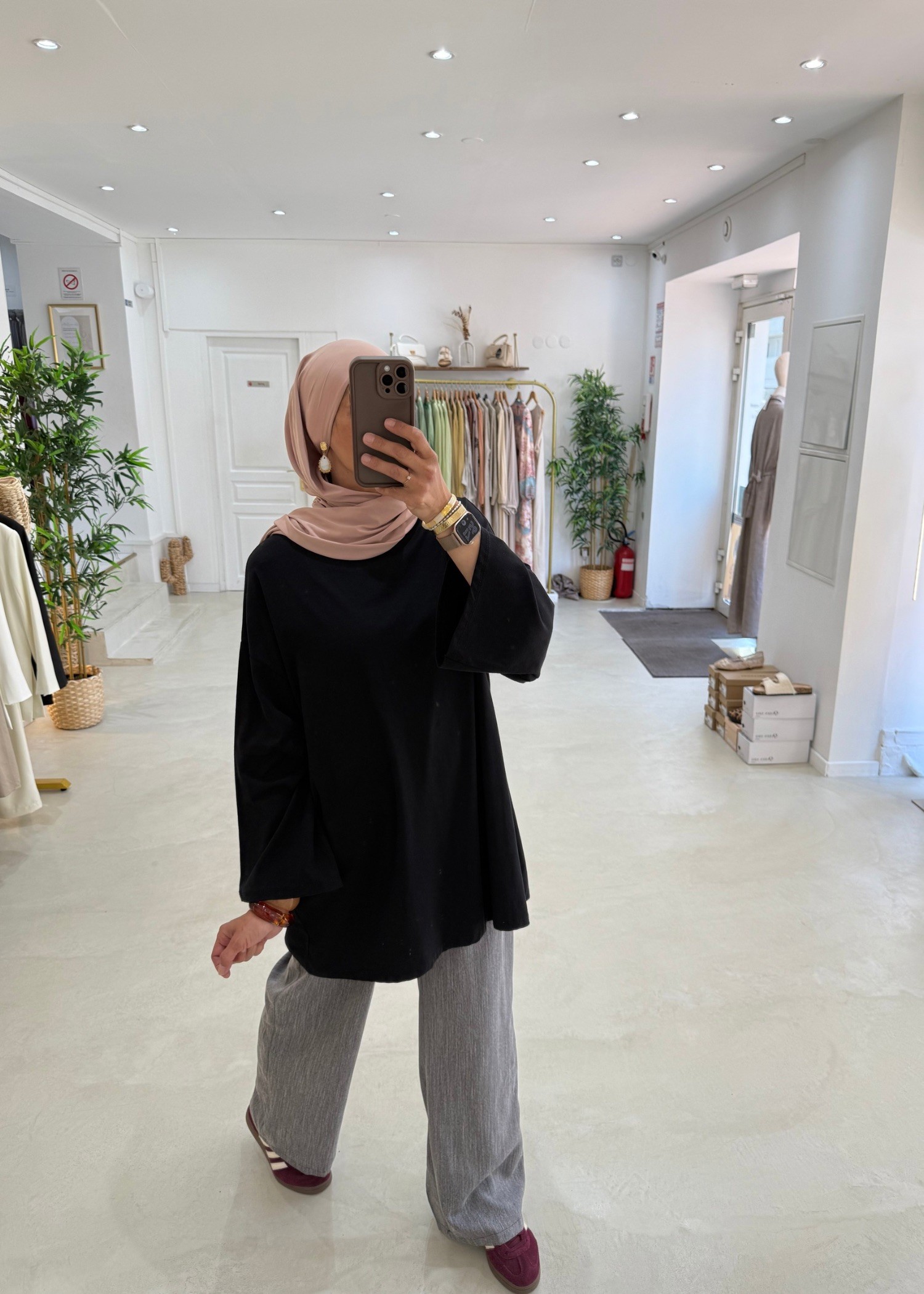 New tee shirt long noir