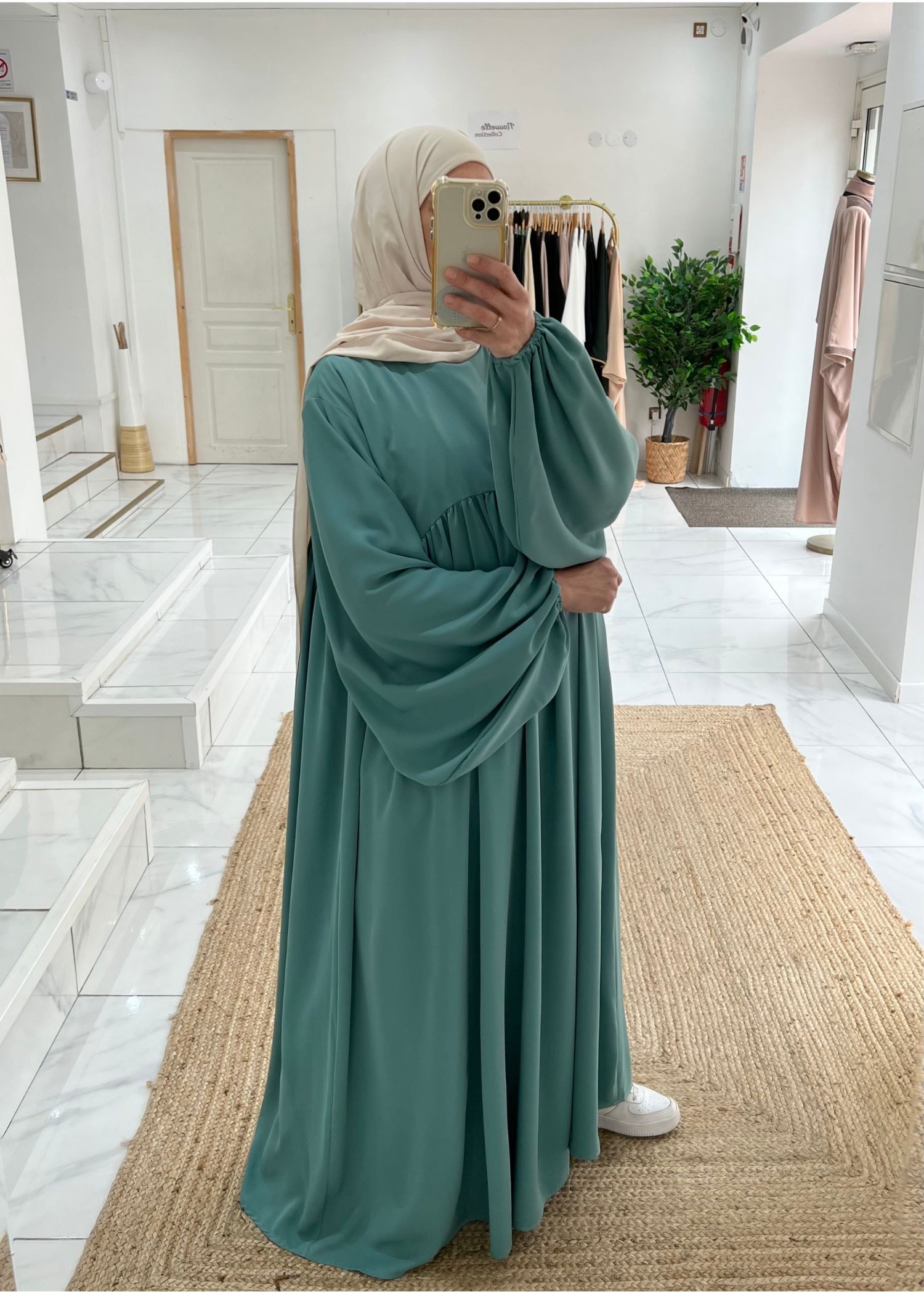 Abaya ballon vert Abaya ballon vert