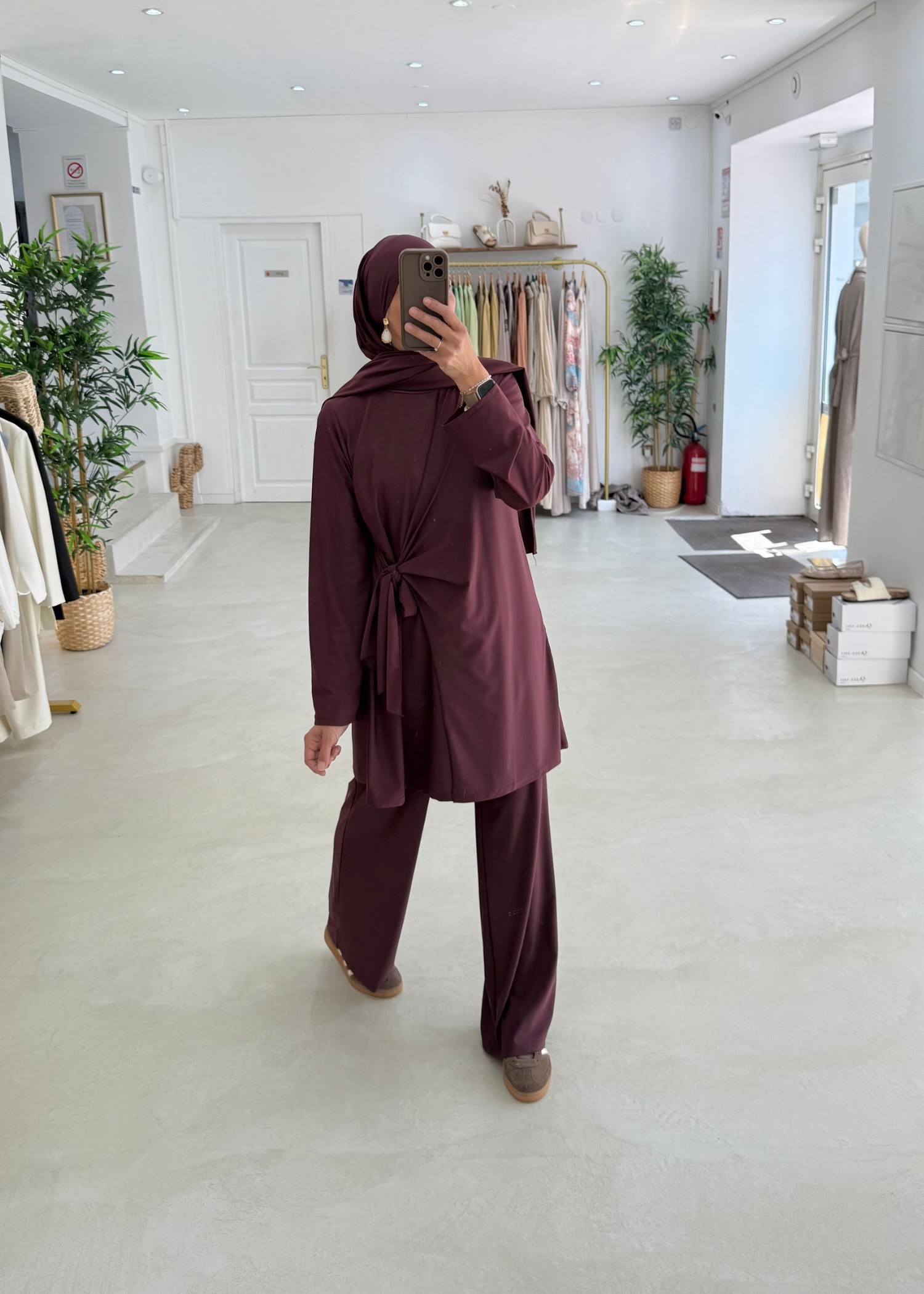 Burkini noeud bordeaux