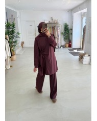 Burkini croisé bleu