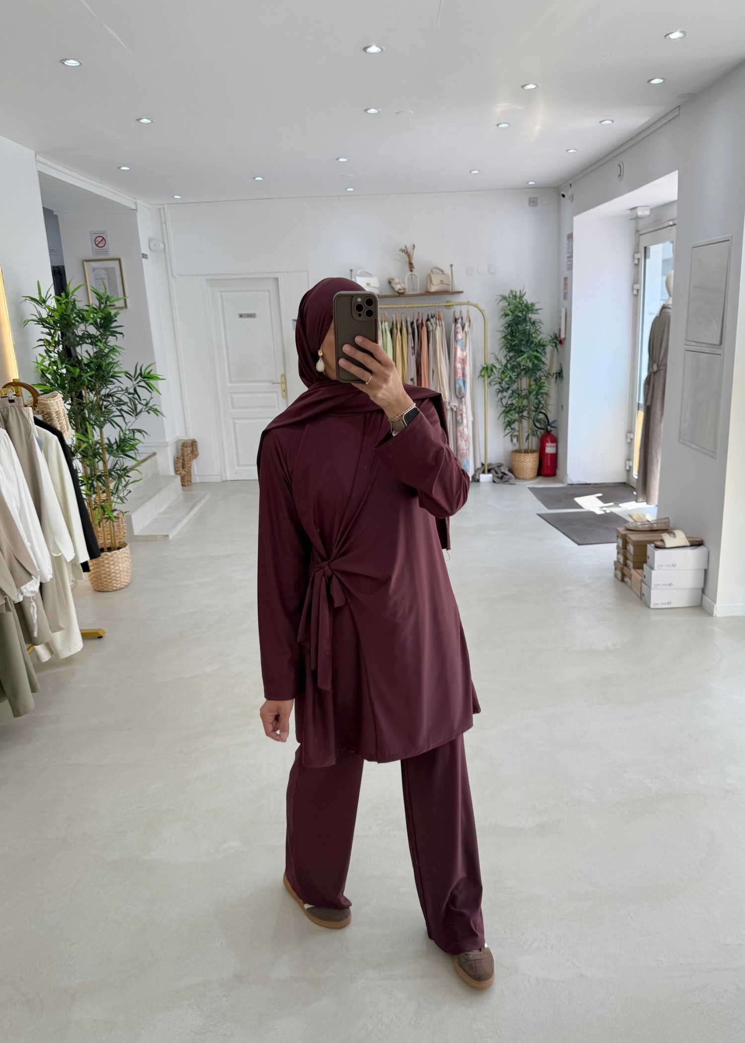 Burkini noeud bordeaux