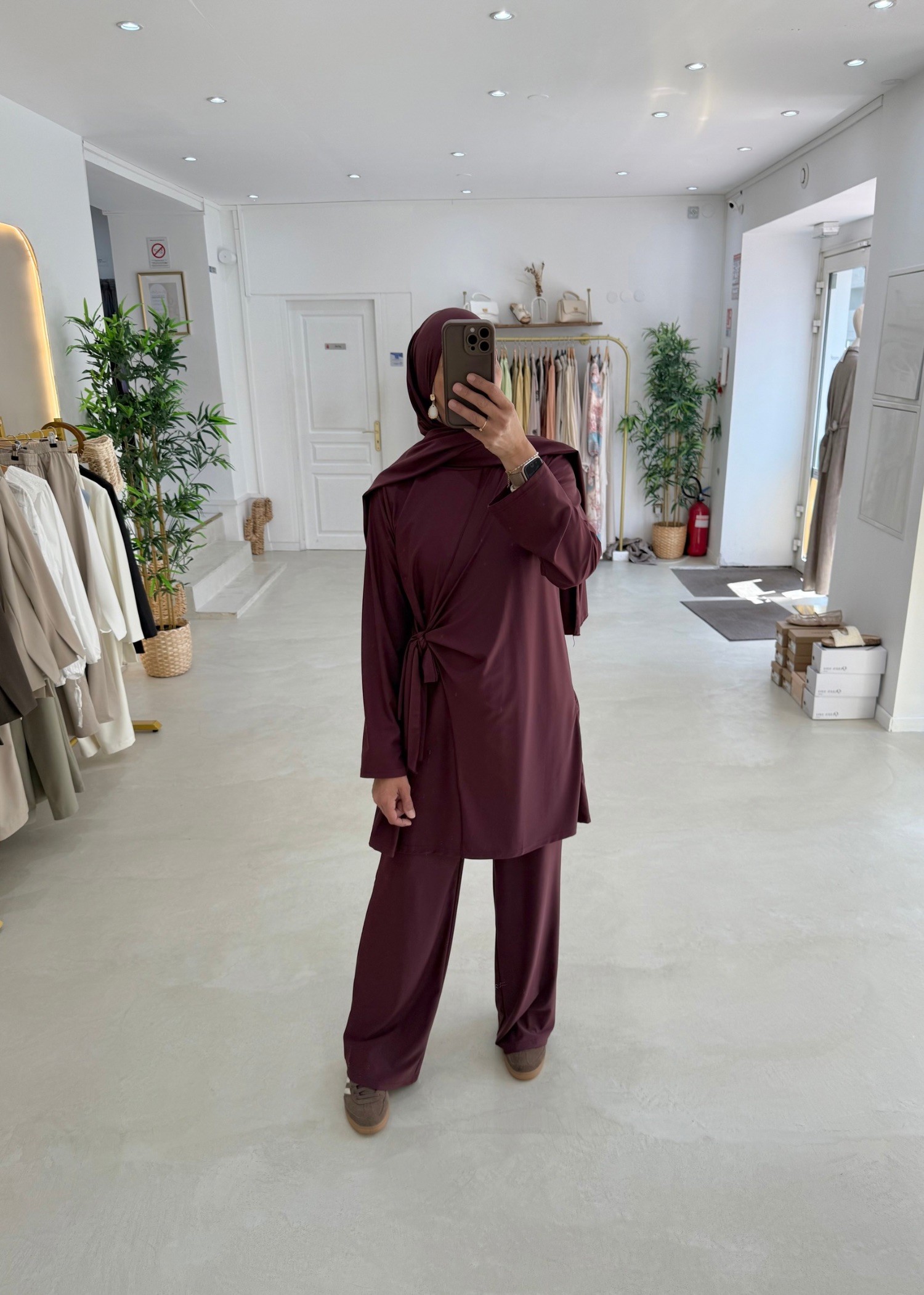 Burkini noeud bordeaux