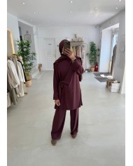 Burkini noeud bordeaux