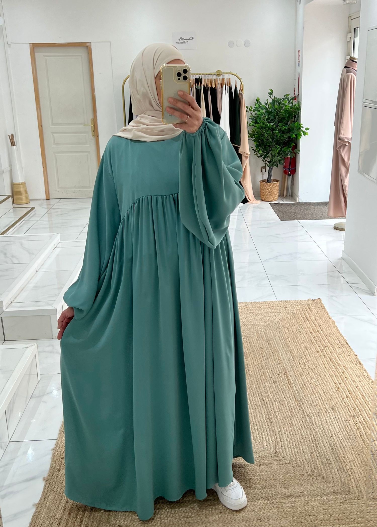 Abaya ballon vert Abaya ballon vert