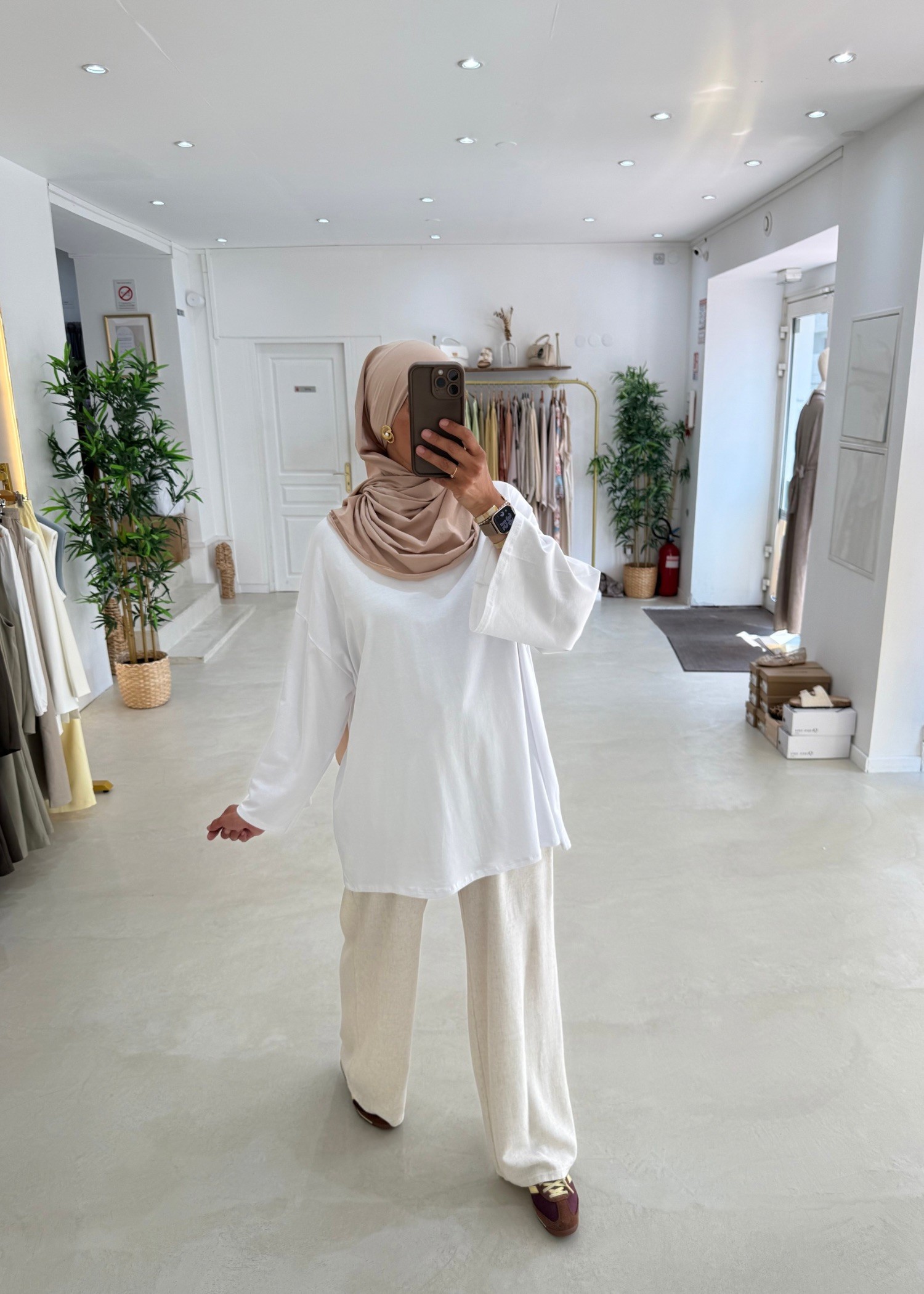 New  tee shirt long blanc