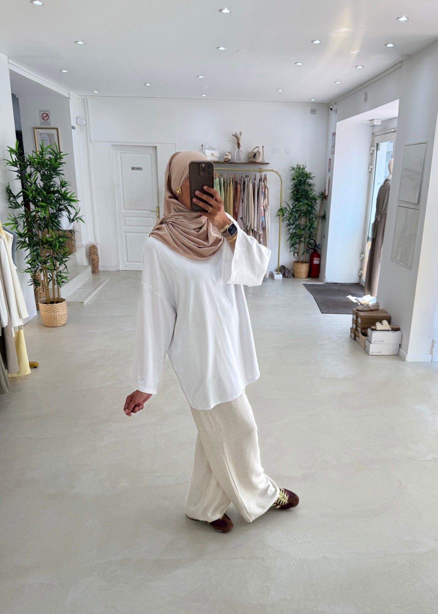 New  tee shirt long blanc