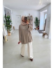 New tee shirt long taupe