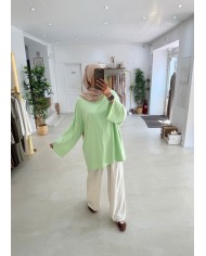 New tee shirt long Lilas