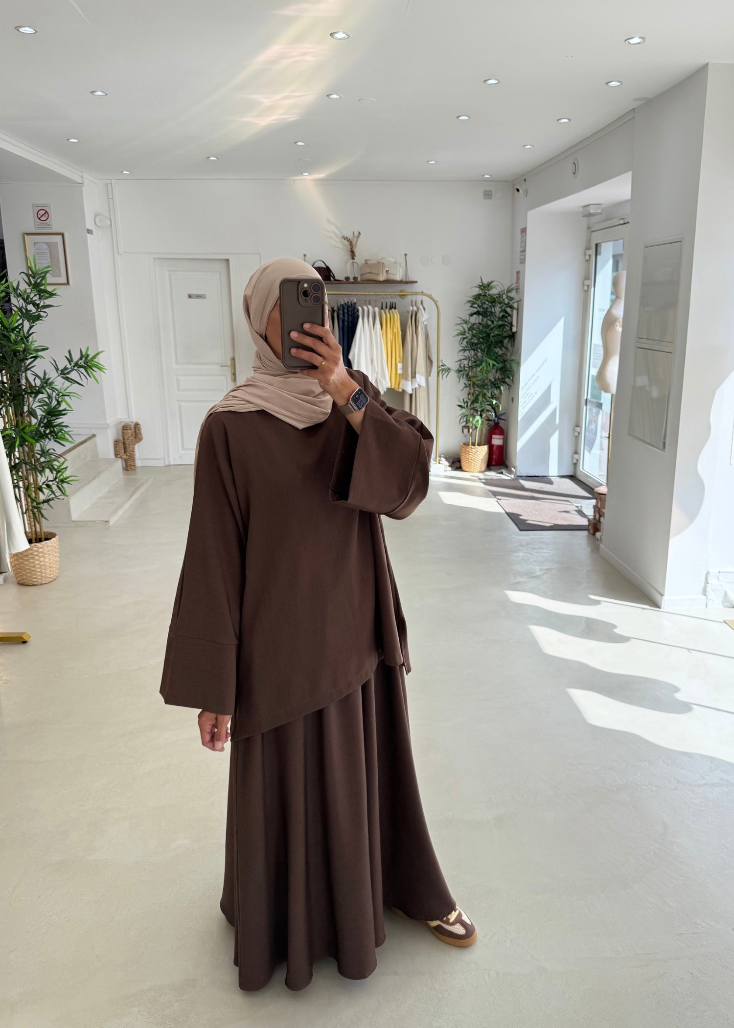 Ensemble Korean jupe chocolat