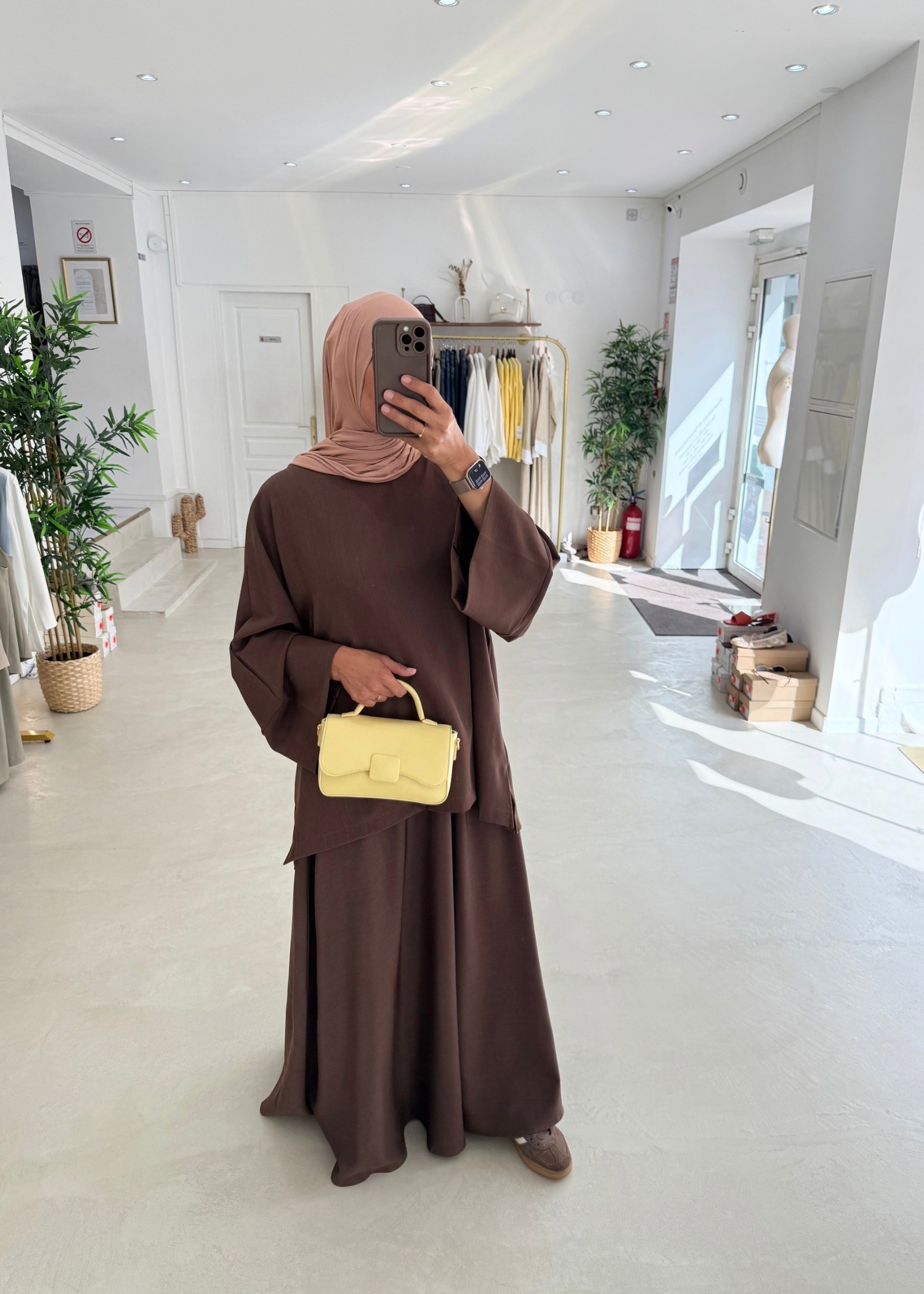 Ensemble Korean jupe chocolat