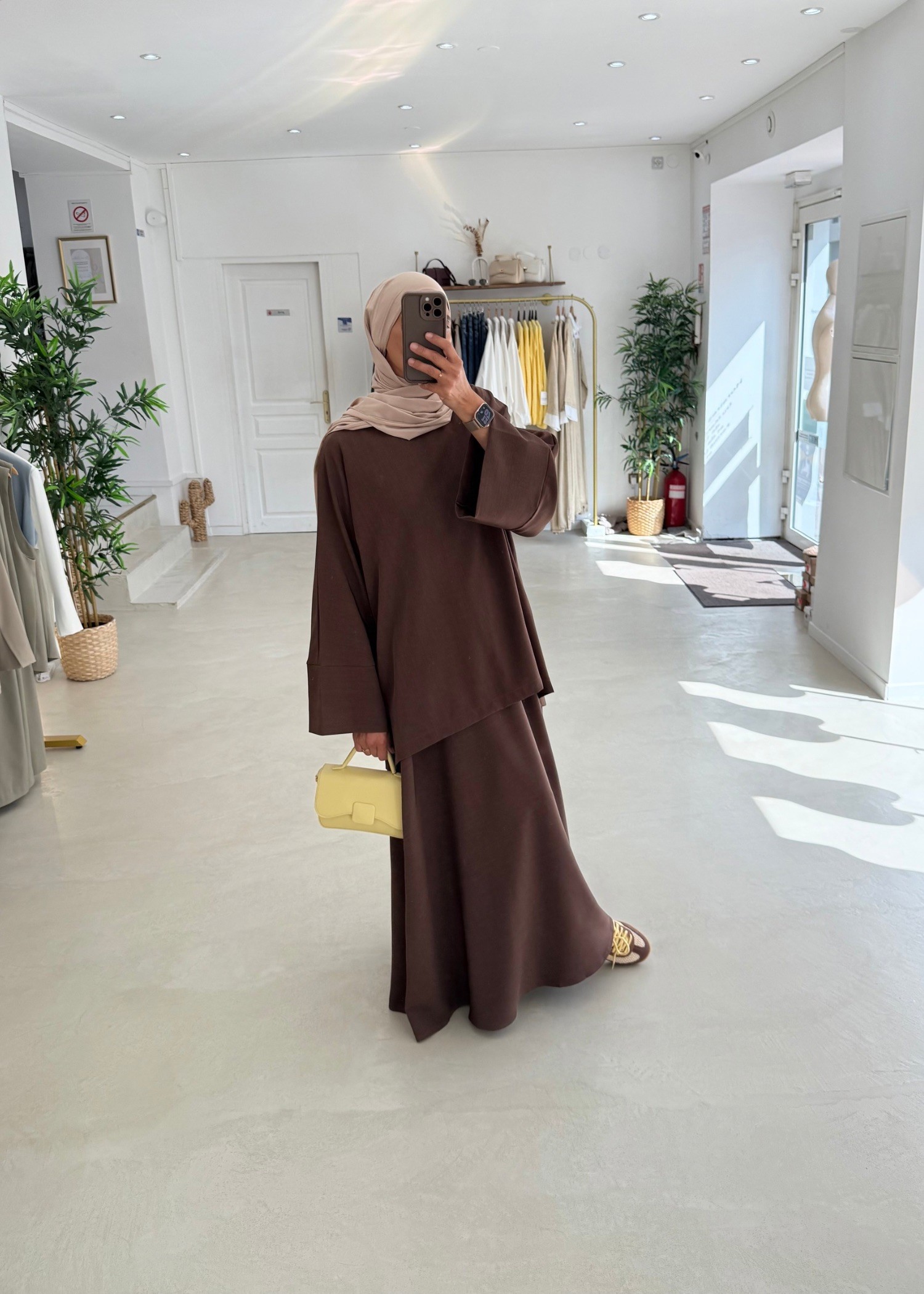 Ensemble Korean jupe chocolat