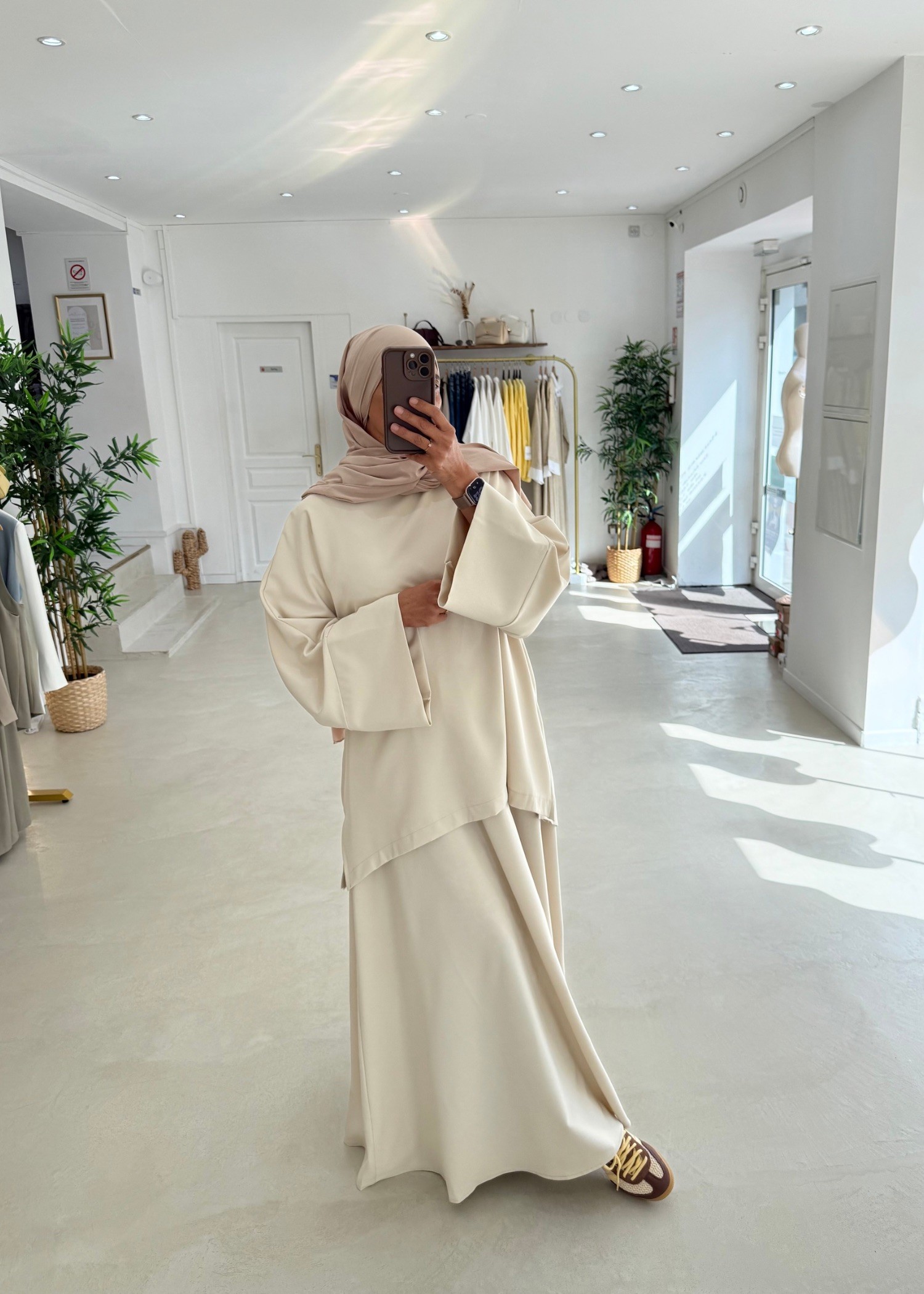 Ensemble Korean jupe crème Ensemble Korean jupe crème