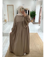 Abaya ballon taupe