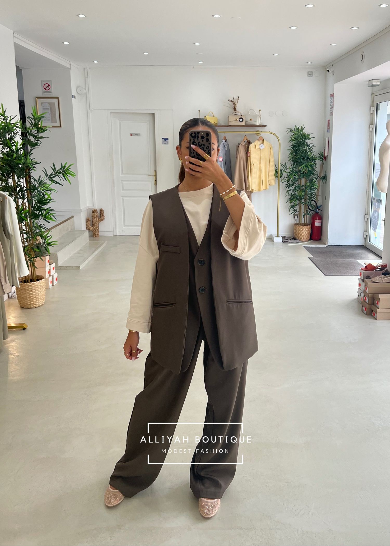 Blazer Callie sans manches Chocolat