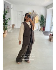 Blazer Callie sans manches Chocolat