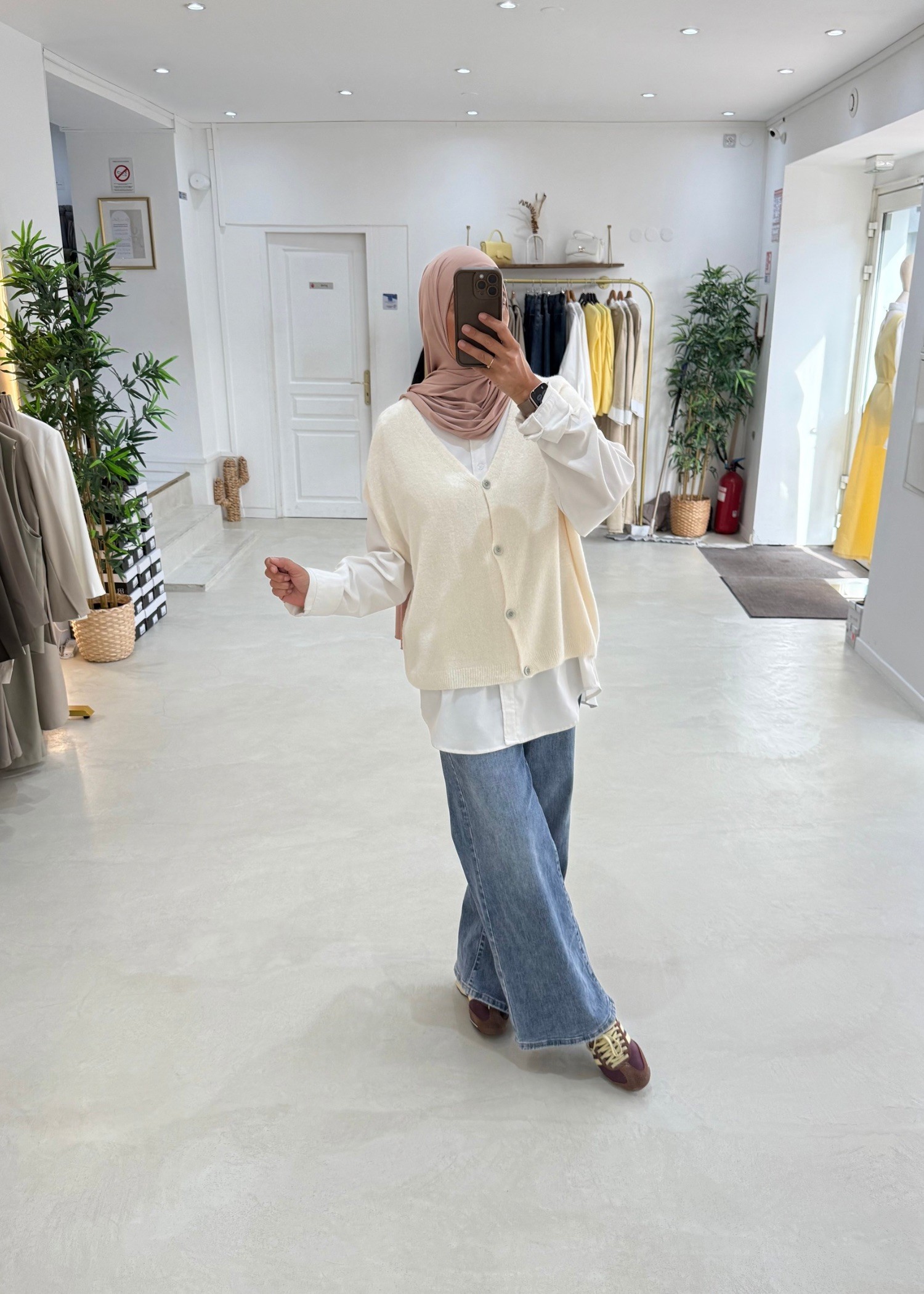 Gilet oversize sans manches crème Gilet oversize sans manches crème