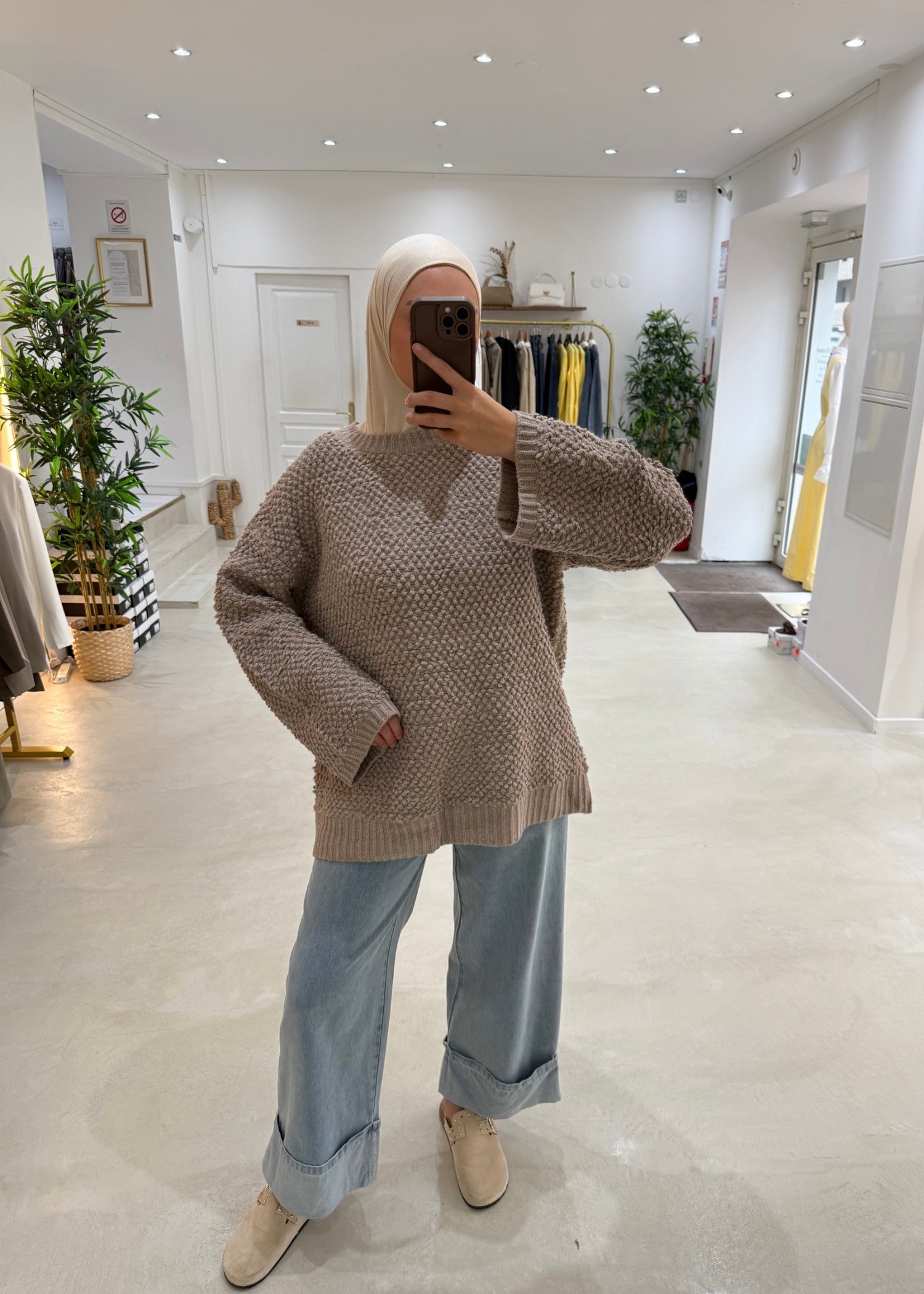 Pull Fluffy taupe Pull Fluffy taupe