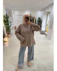 Pull Fluffy taupe Pull Fluffy taupe