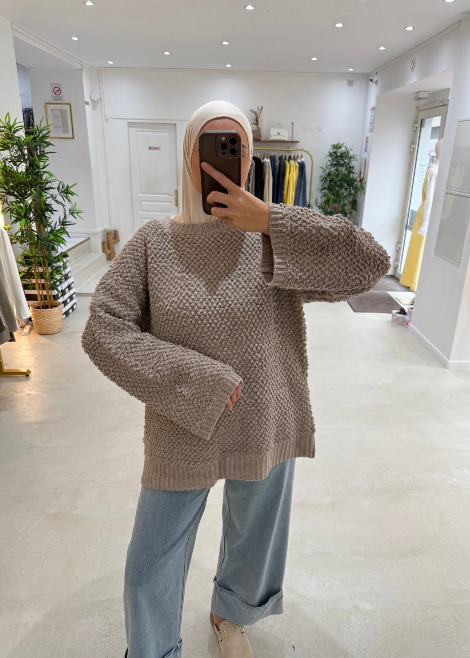 Pull Fluffy taupe Pull Fluffy taupe