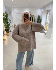 Pull Fluffy taupe Pull Fluffy taupe