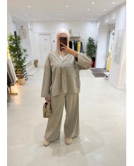 Pantalon City vert doux Pantalon City vert doux