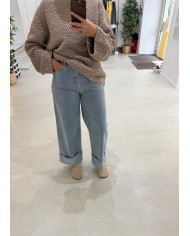 Jean à revers bleu Jean à revers bleu