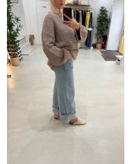 Jean à revers bleu Jean à revers bleu