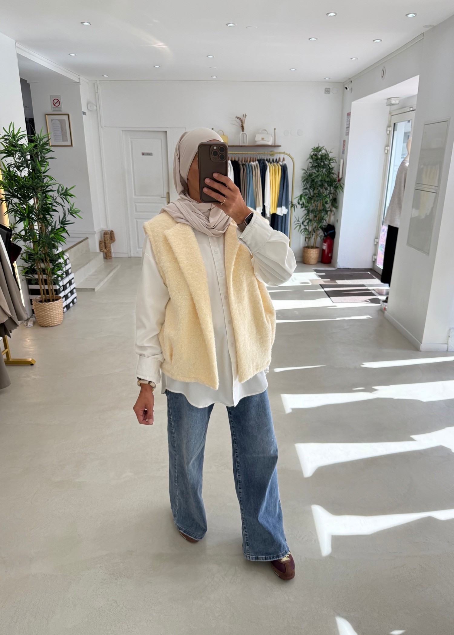 Gilet sans manche Yulee crème