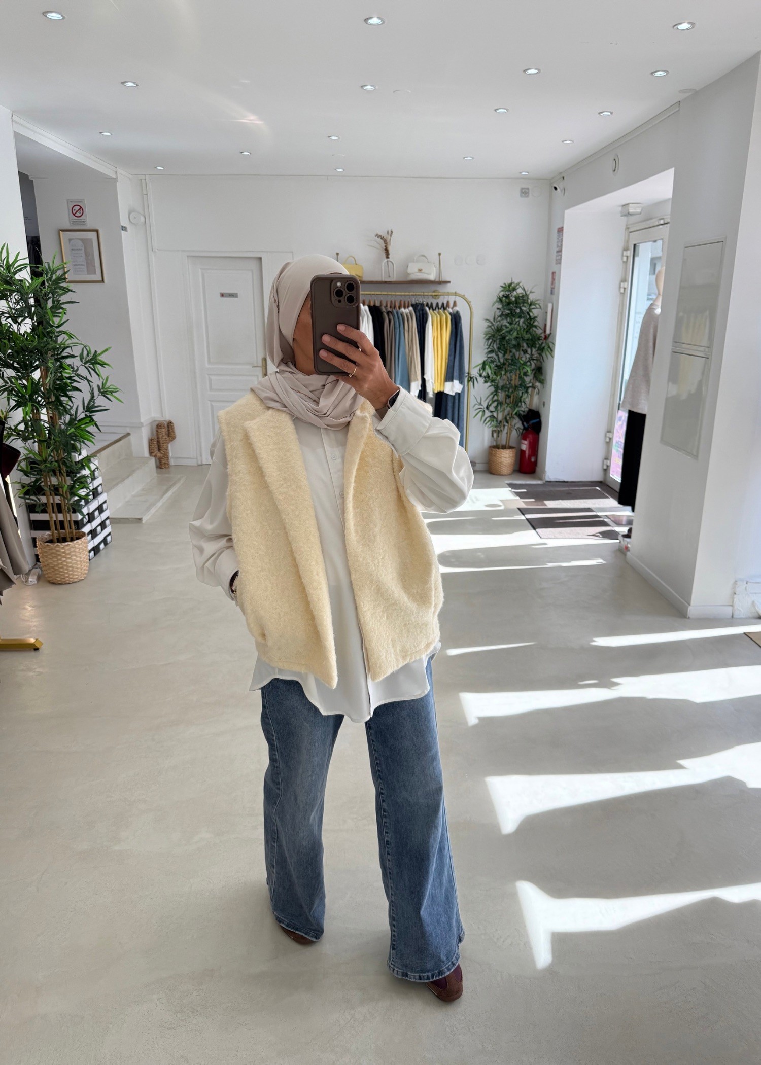 Gilet sans manche Yulee crème