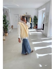 Gilet sans manche Yulee crème