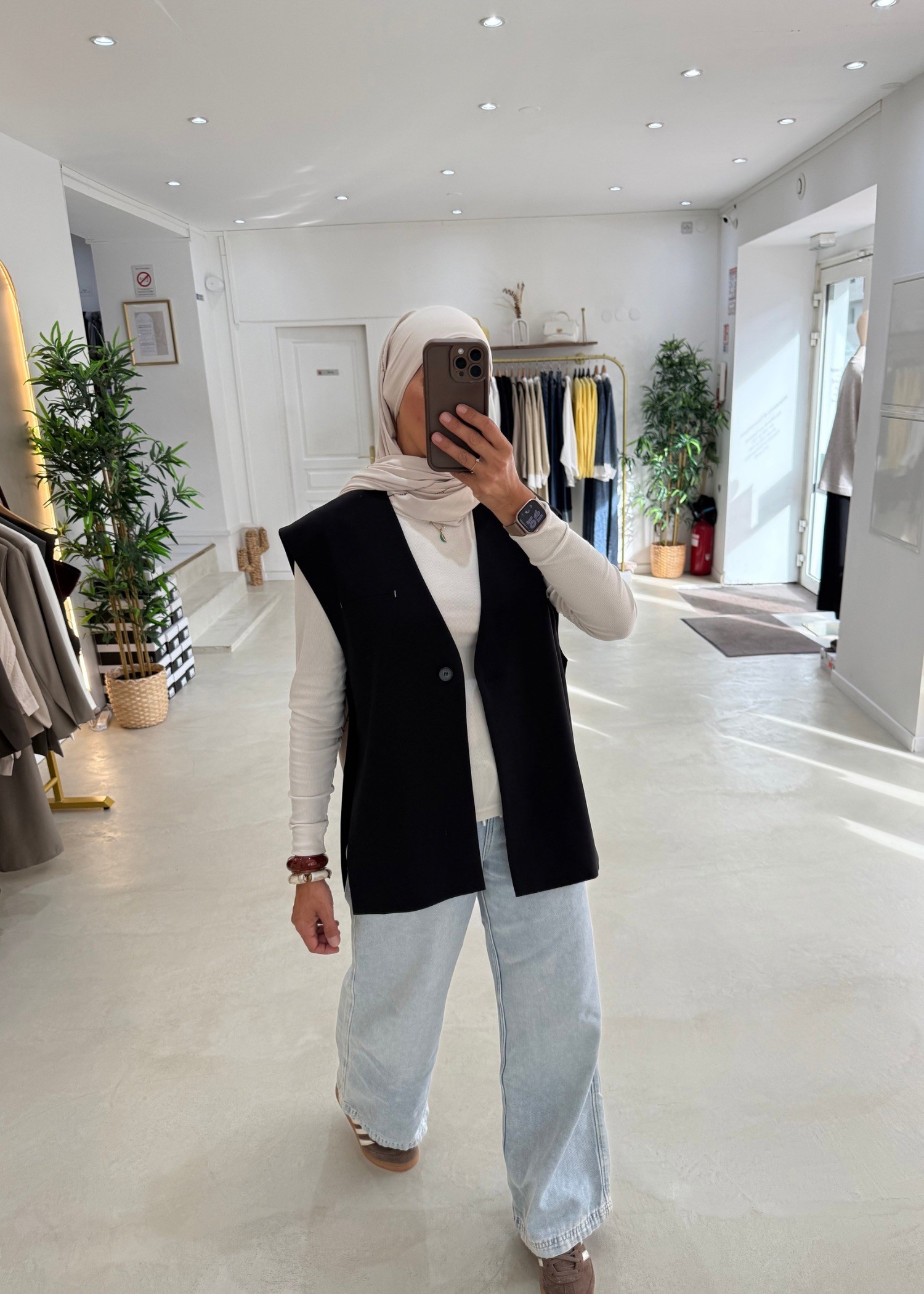 Veste sans manche Maelys noir