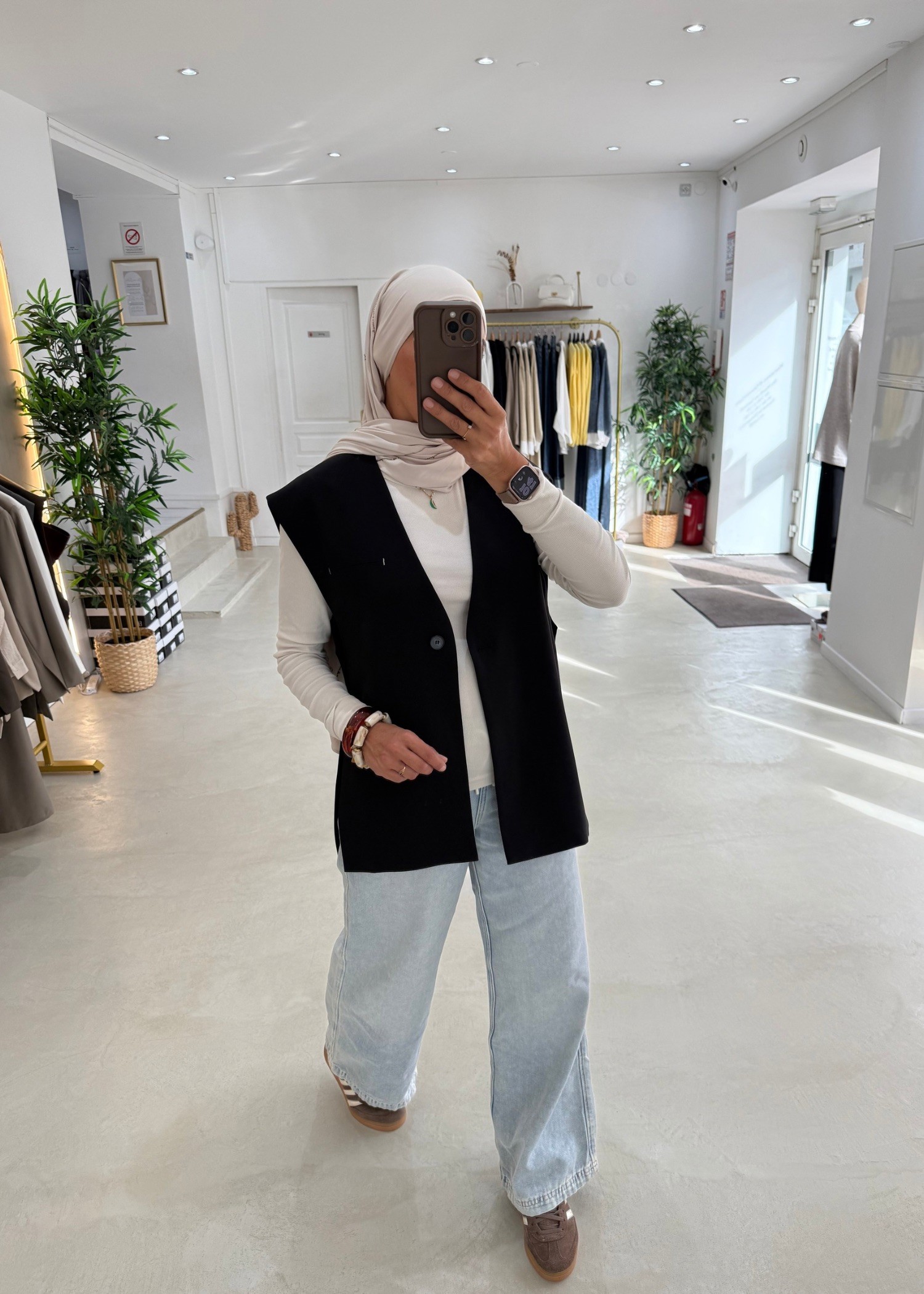 Veste sans manche Maelys noir