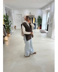 Veste sans manches Maelys coffee