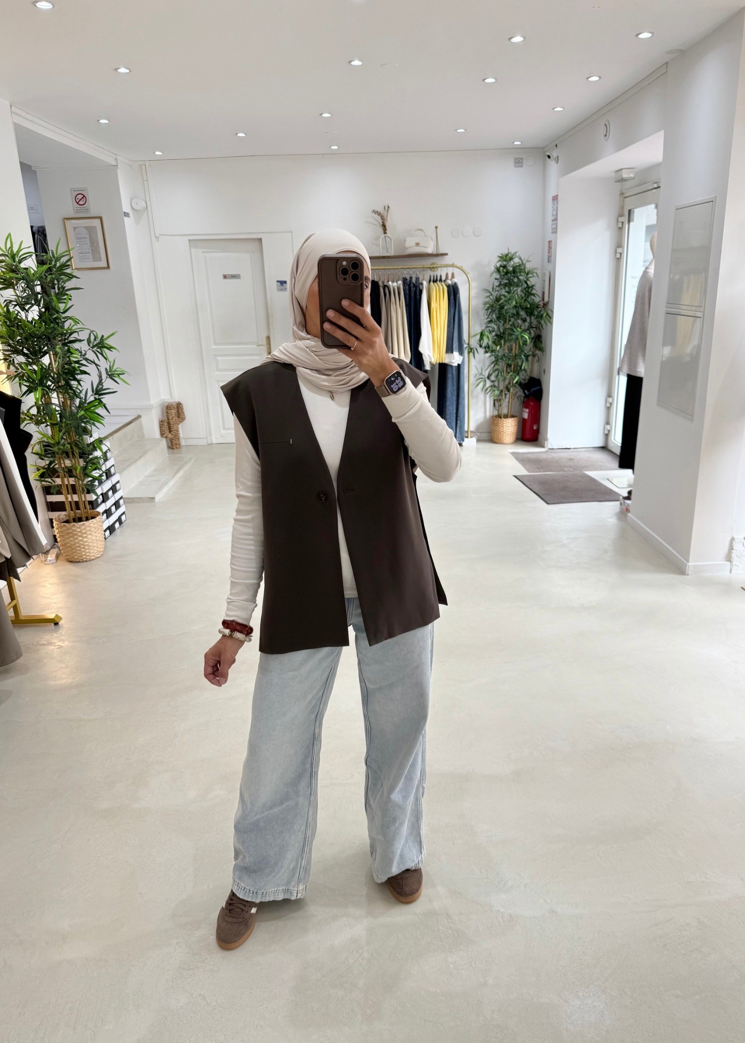 Veste sans manches Maelys coffee