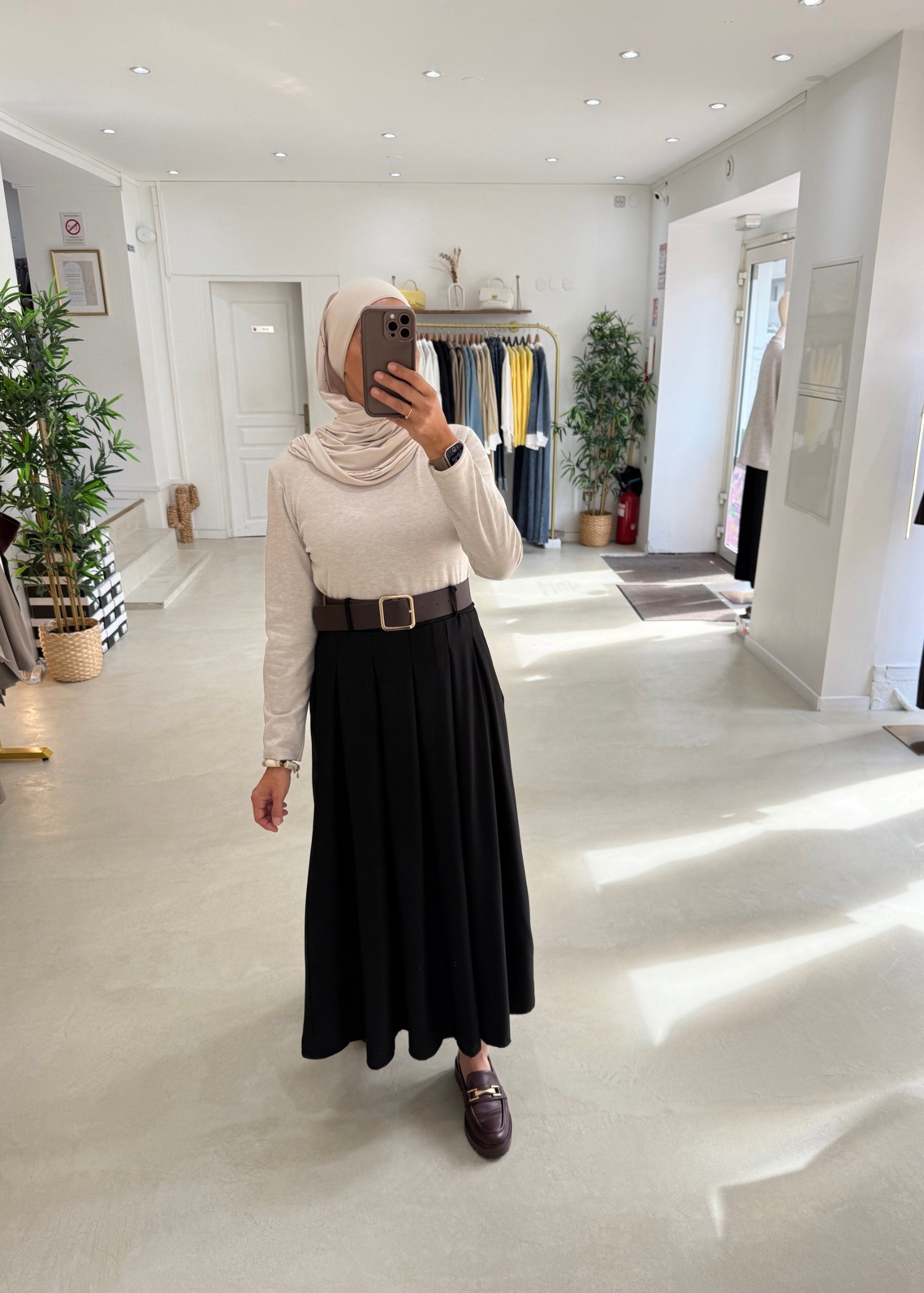 Robe 2 en 1 noir/beige