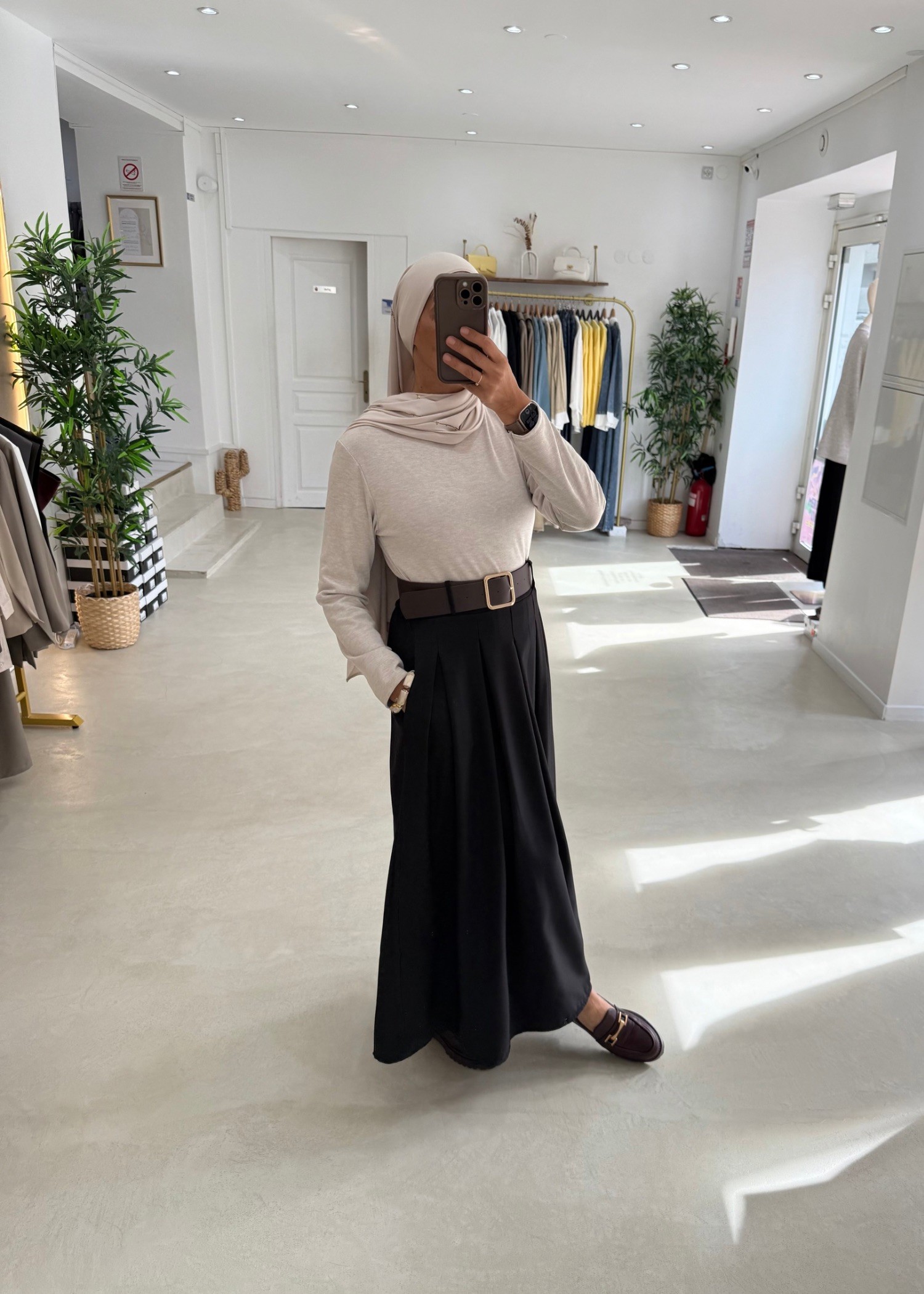 Robe 2 en 1 noir/beige