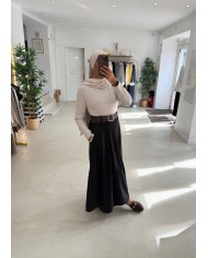 Robe 2 en 1 noir/beige