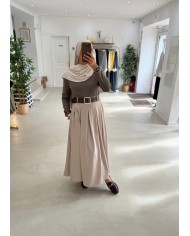 Robe 2 en 1 beige/taupe