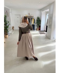 Robe 2 en 1 beige/taupe