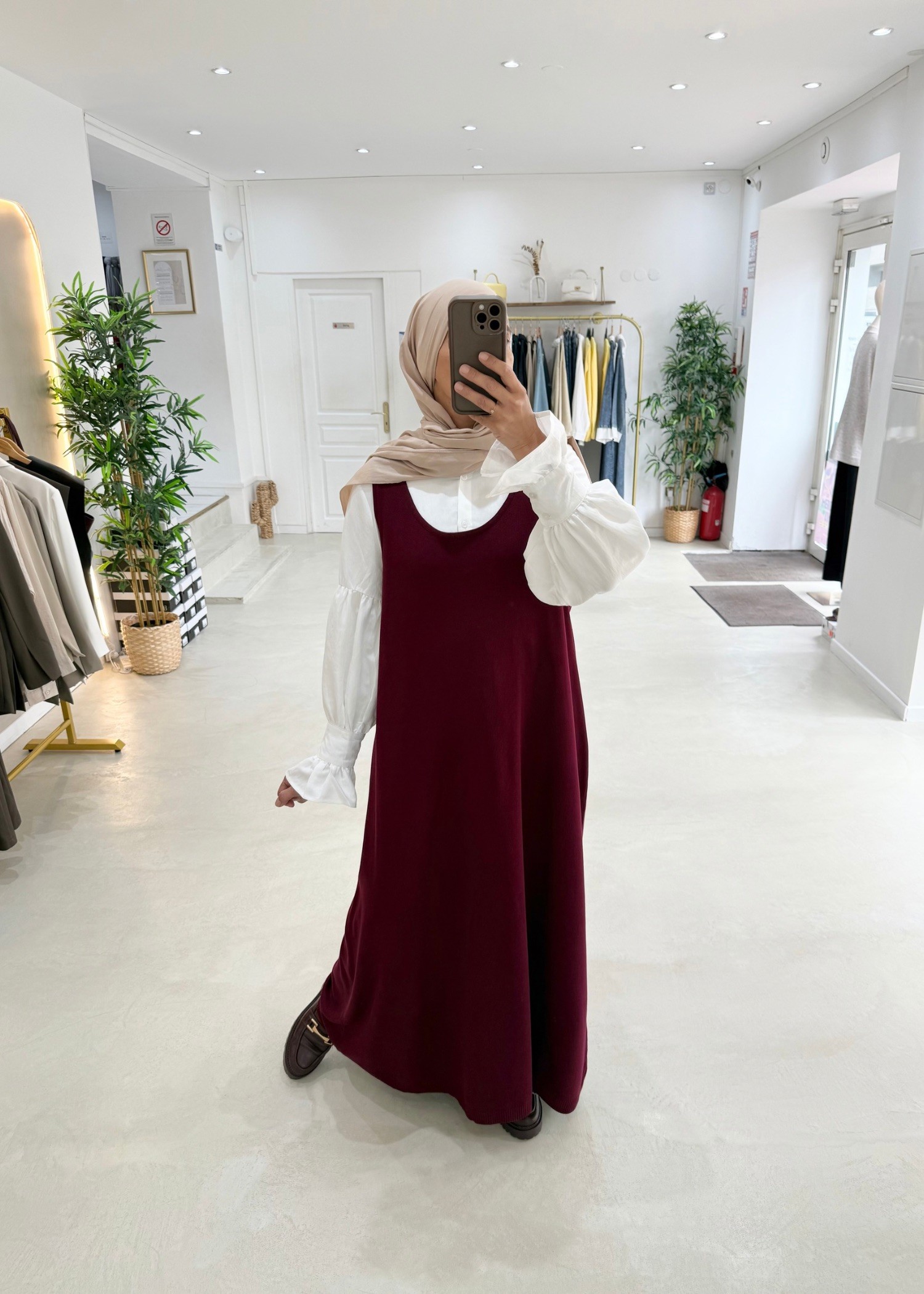Robe Meraya Bordeaux Robe Meraya Bordeaux