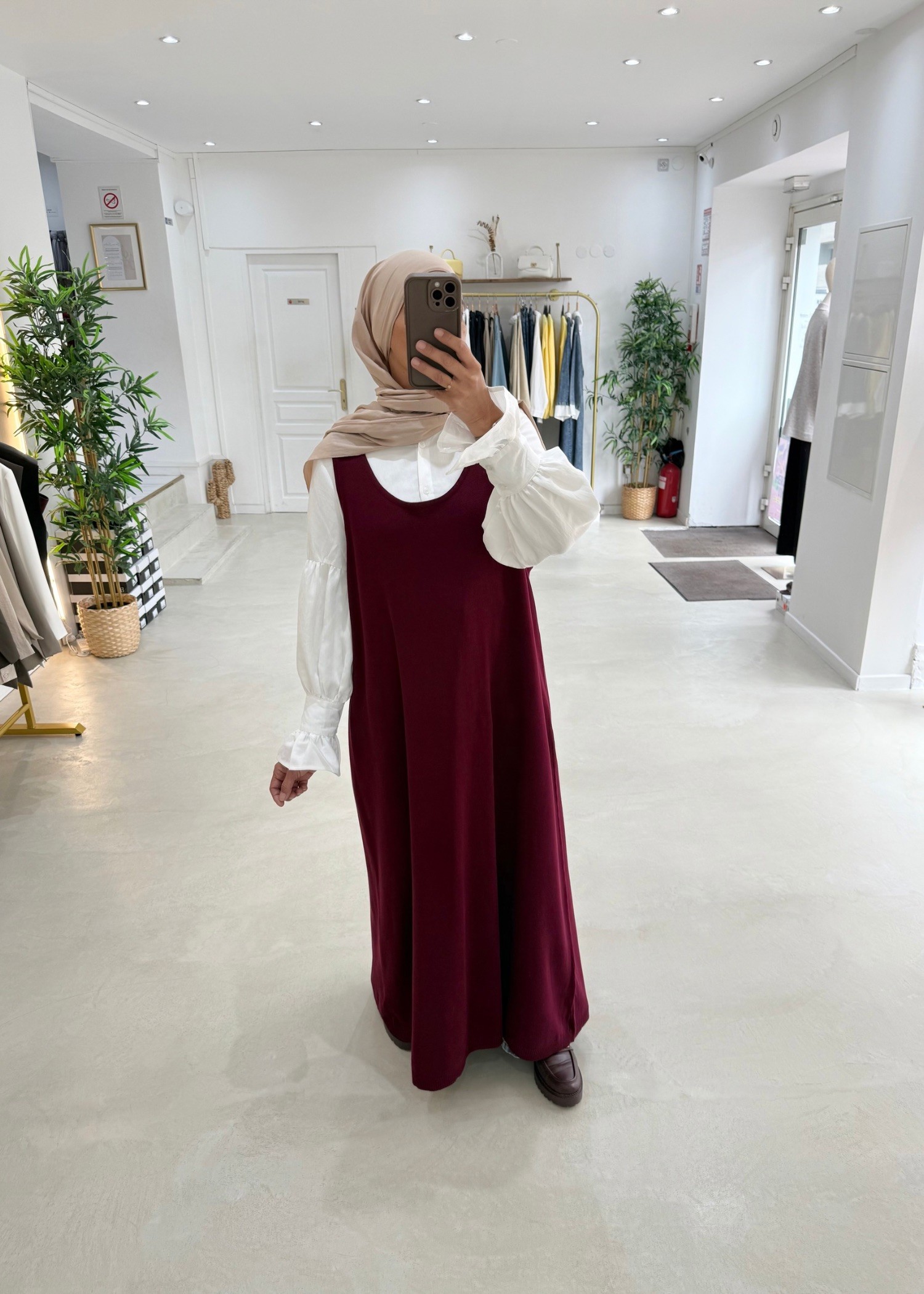 Robe Meraya Bordeaux Robe Meraya Bordeaux