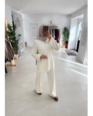 Ensemble maille col V