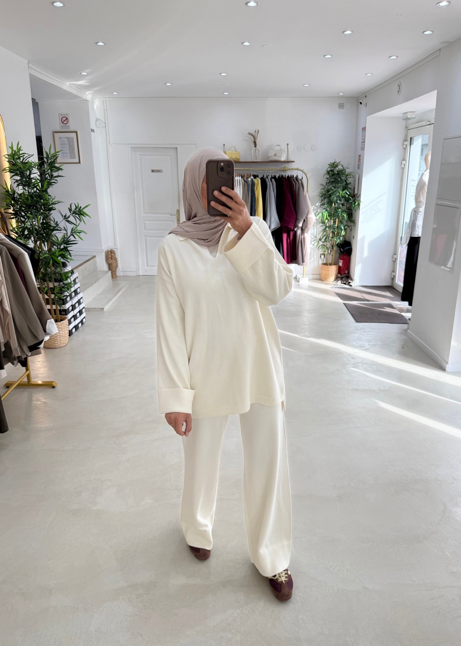 Ensemble maille col V