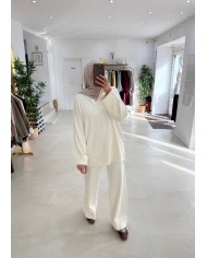 Ensemble maille col V