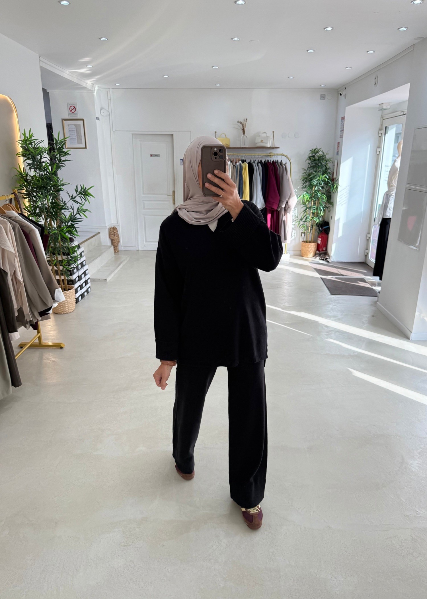 Ensemble maille col V