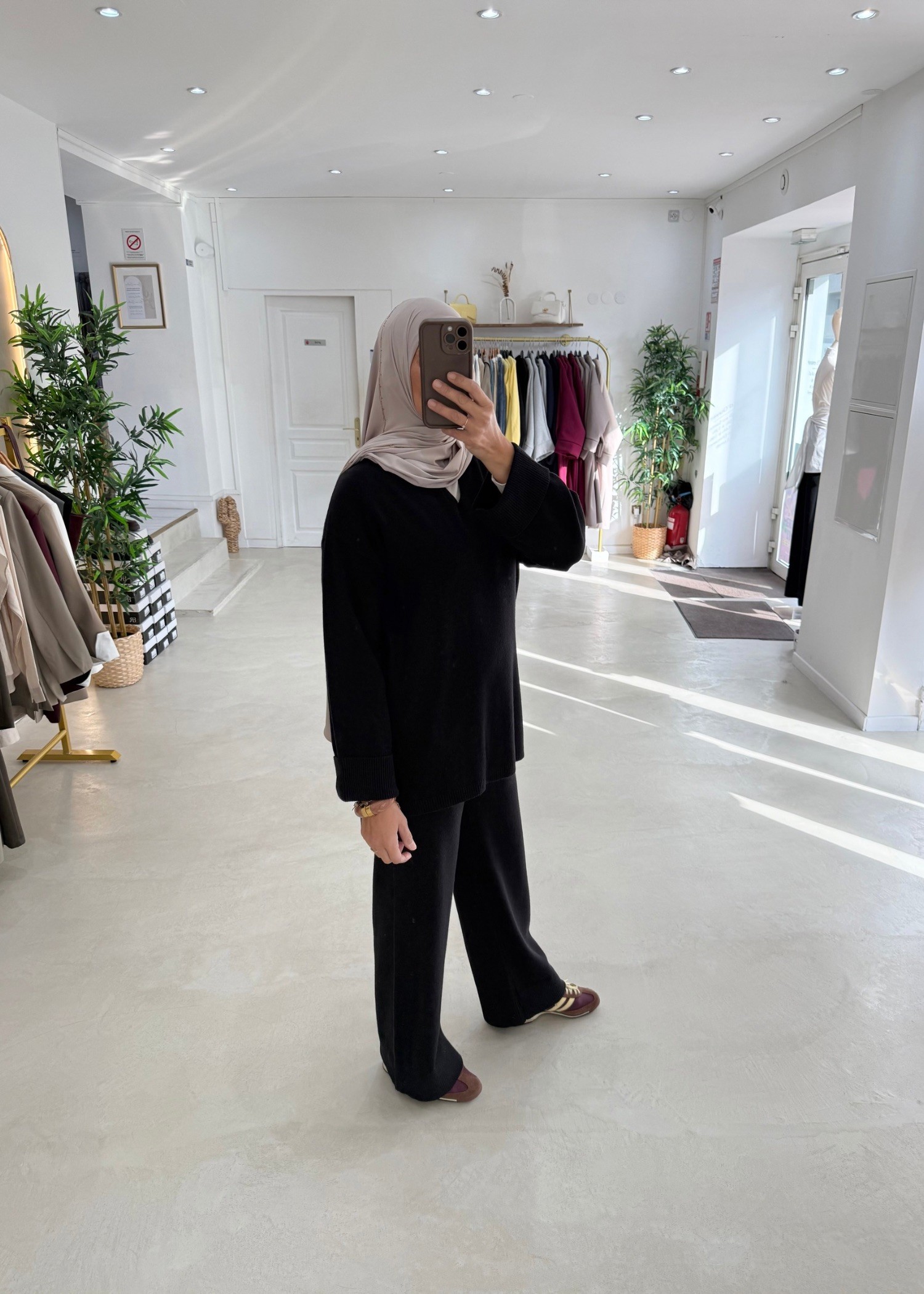 Ensemble maille col V