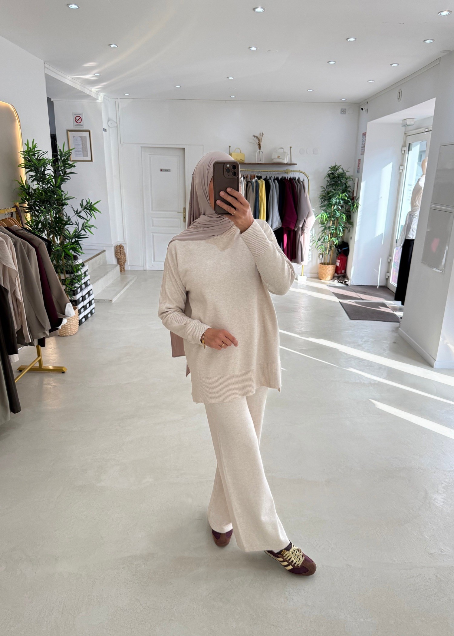 Ensemble maille col cheminé