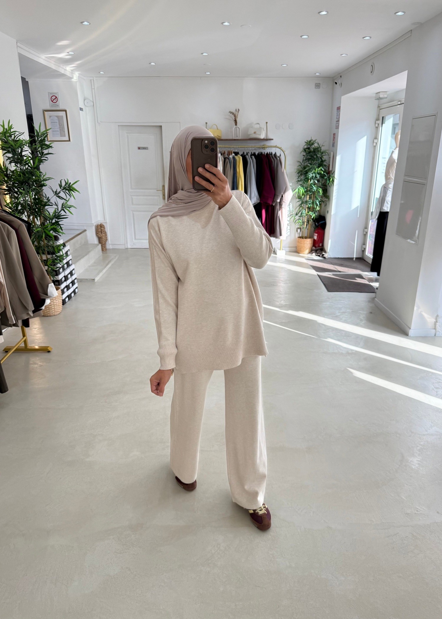 Ensemble maille col cheminé